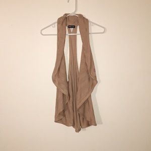 Wet Seal Tan Circle Hem Vest